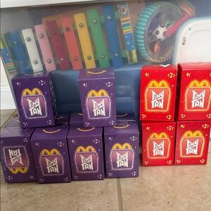 Mc Donald Happy Meal Toy TinyTAN Purple and Red Collectible Boxes